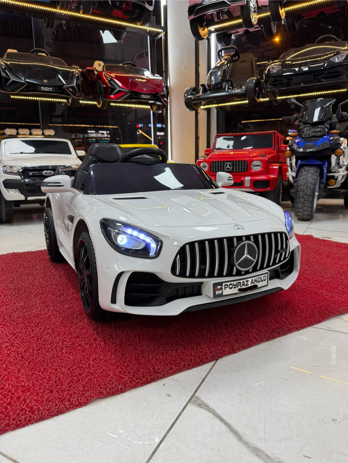 Mercedes gtr 12V akülü araba 0-6 yaş