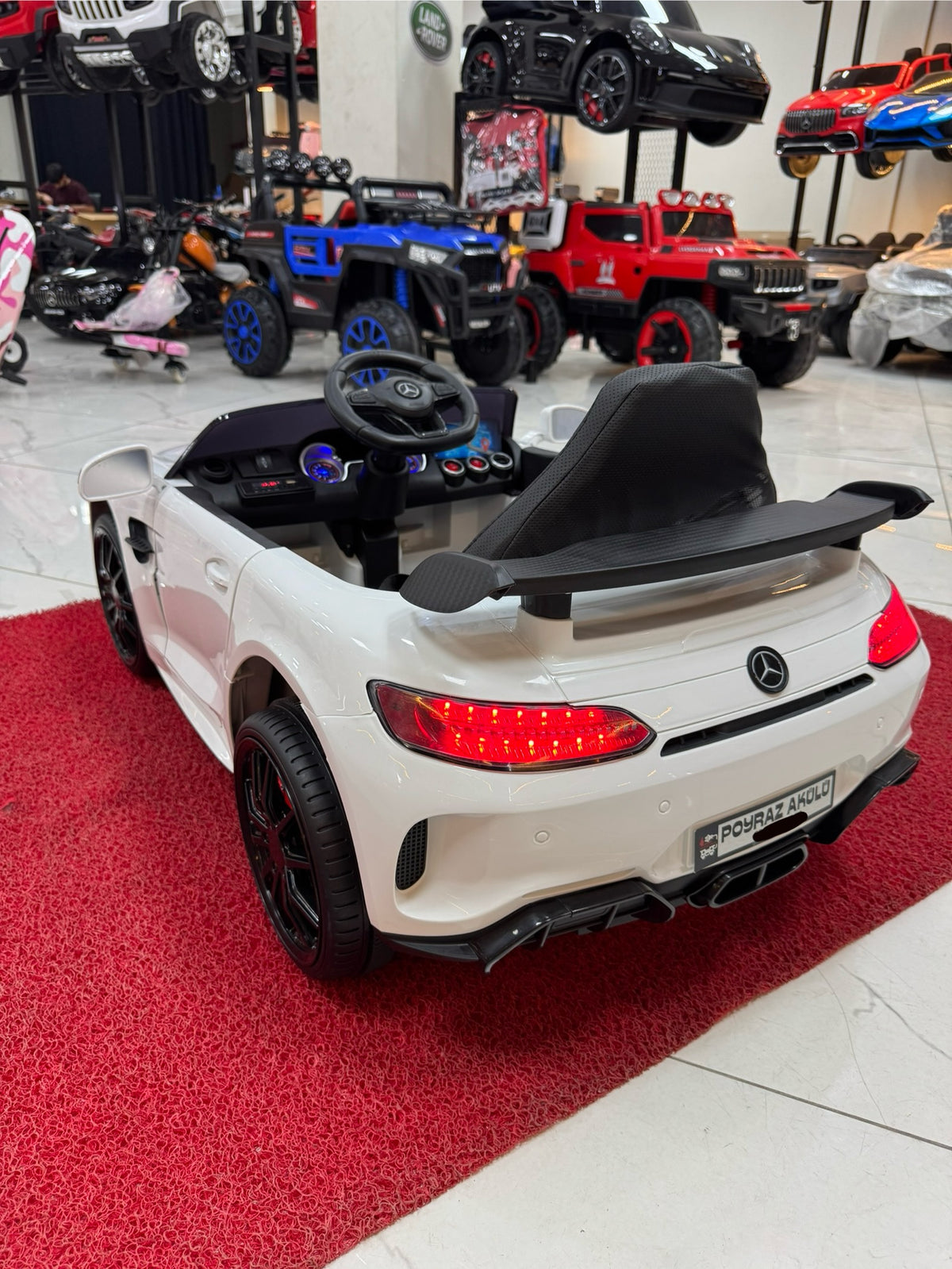Mercedes gtr 12V akülü araba 0-6 yaş