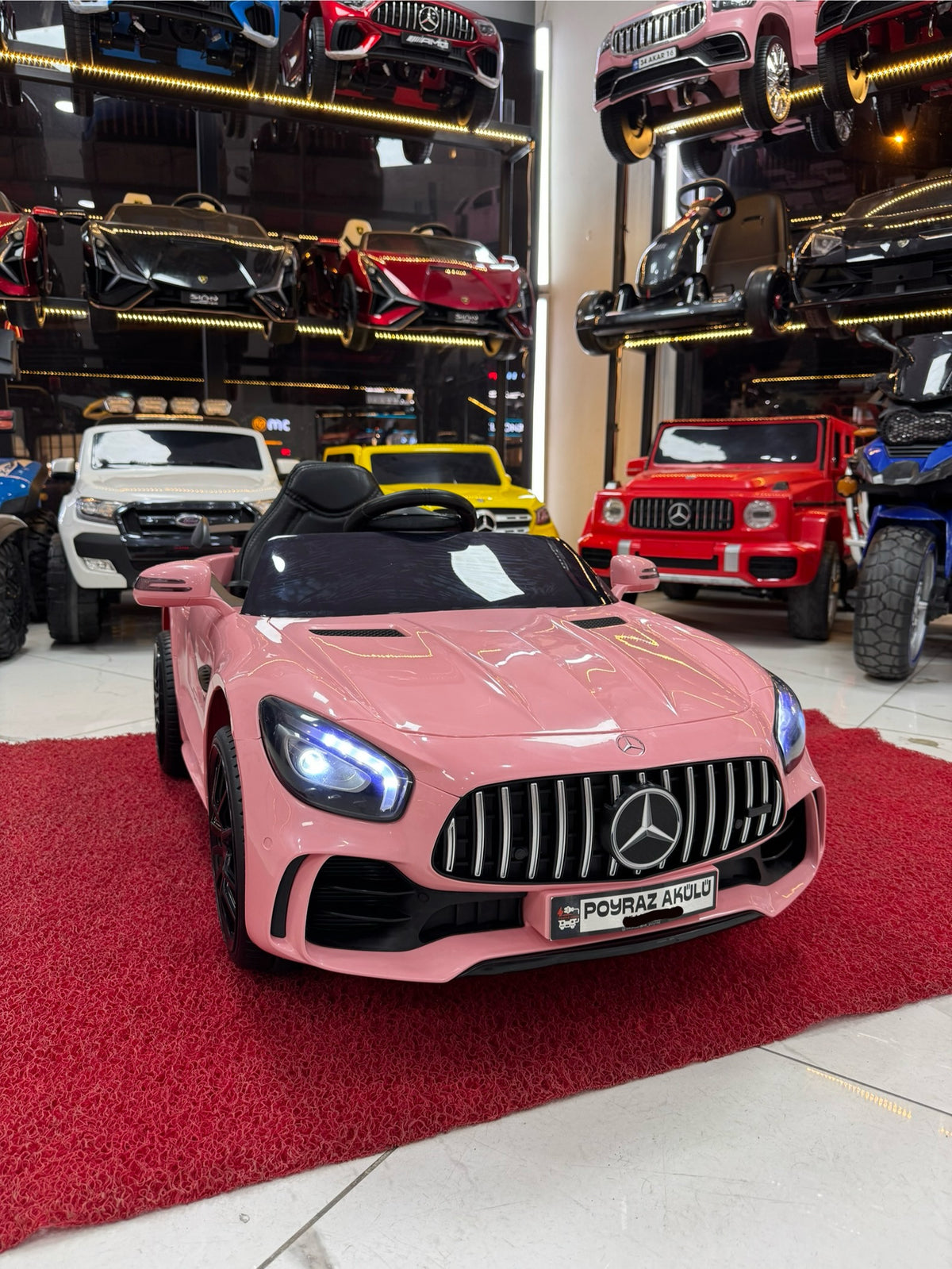 Mercedes gtr 12V akülü araba 0-6 yaş
