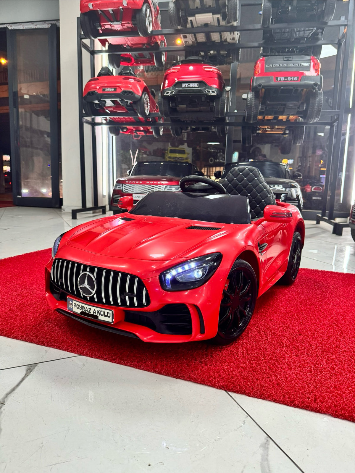 Mercedes gtr 12V akülü araba 0-6 yaş