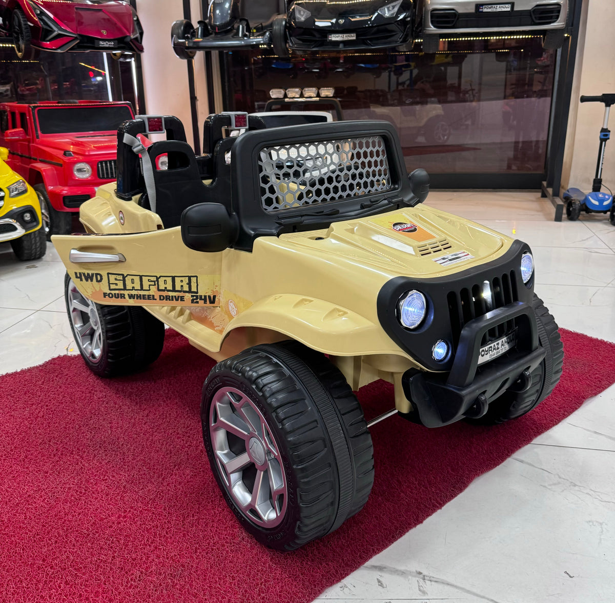 24 volt 2 kişilik safari akülü araba 0-8 yaş