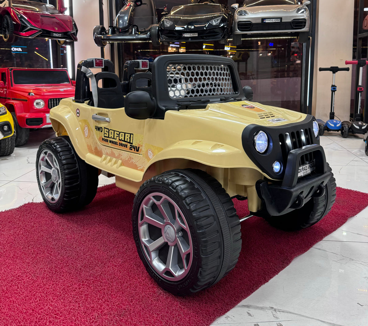 24 volt 2 kişilik safari akülü araba 0-8 yaş