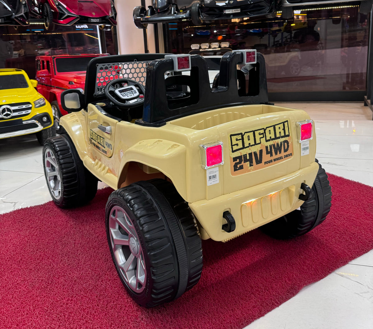 24 volt 2 kişilik safari akülü araba 0-8 yaş