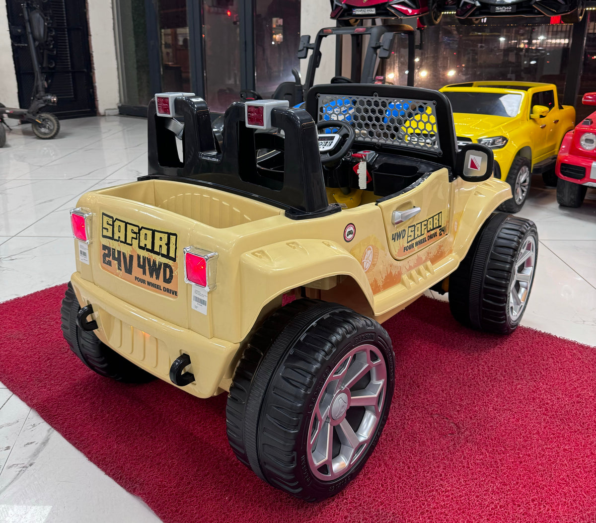 24 volt 2 kişilik safari akülü araba 0-8 yaş